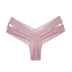 Ventes chaudes 2024, culotte sexy en dentelle ajourée pour femmes, confortable, taille basse, effet push-up, style européen américain, uni - Product Image 5