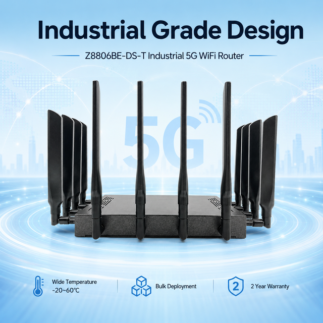 High Performance 5G WiFi 7 Router Dual SIM OpenWRT 2.5G Ethernet Private Mold In-house R&D