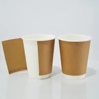 Gobelet en papier à double paroi King Garden avec logo personnalisé pour café et thé à emporter avec couvercles