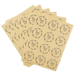 Pegatinas de Papel Kraft de Agradecimiento, Circulares, Autoadhesivas, con Estampado Dorado, Recuerdos de Boda, Regalos para la Fiesta Nupcial - Product Image 5