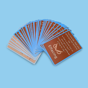 Tùy chỉnh lý tưởng truyền cảm hứng sử dụng màu xanh in ấn khẳng định thẻ trò chơi với Matte varnishing - Product Image 3