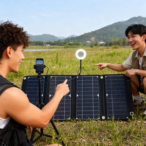Precio Directo de Fábrica, Paneles Solares Plegables Portátiles Negros al por Mayor, para RV, Camping, Carga de Teléfonos Móviles, PV 15W 21W 28W, Envío Gratis - Product Image 1