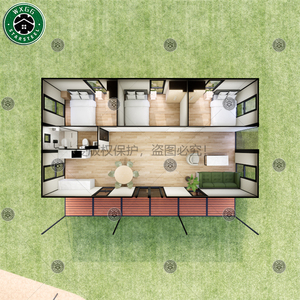 Cabaña Prefabricada Modular con Terraza Exterior, Estructura de Acero Ligero, Paneles con Acabado de Madera, Casa Vacacional - Product Image 3