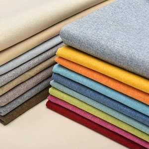 Tissu d'ameublement pour canapé en textile de maison en gros, aspect lin, 100% polyester, tissé uni, tricot, fil teint - Product Image 6