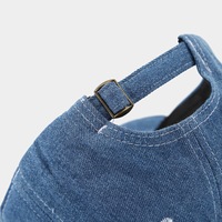 Literario Retro Color sólido Denim Soft Top gorra de béisbol mujer Simple Casual al aire libre protector solar sombrilla Jean gorra deportiva