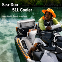 Boîte de rangement marine authentique BRP Sea-Doo 13,5 gallons US (51 L) avec double loquet pour motomarines, jet-skis, pêche et tourisme
