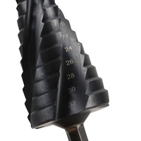 Lot de 3 forets étagés HSS Cobalt à cannelures spirales pour le perçage de trous dans le métal et l'acier inoxydable