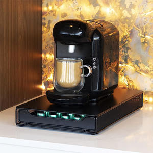 40 50 60 80 cápsulas de Metal negro bambú <span class=keywords><strong>Nespresso</strong></span> cápsulas almacenamiento soporte de exhibición estante Cápsula de café cajón para el hogar Oficina Cocina - Product Image 6