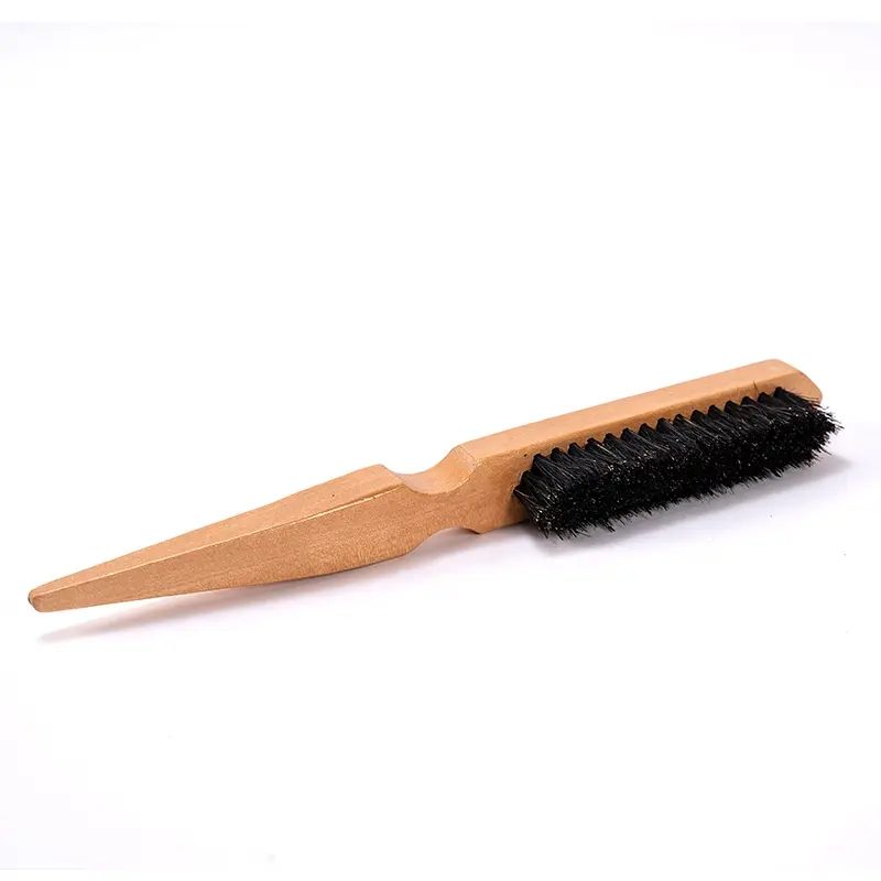 Offre Spéciale Teasing Peigne Brosse à cheveux en poils de sanglier Brosse mince avec queue de rat