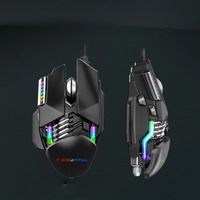 Souris de jeu ergonomique M7 pour droitiers, RGB, 12800 DPI, sans fil, design moderne pour ordinateur de bureau, en stock, jeux mécaniques, souris BT sans fil