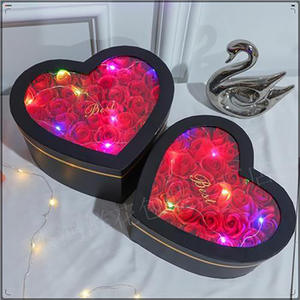 <span class=keywords><strong>Caja</strong></span> <span class=keywords><strong>de</strong></span> Regalo <span class=keywords><strong>de</strong></span> Lujo Minghong con <span class=keywords><strong>Forma</strong></span> <span class=keywords><strong>de</strong></span> <span class=keywords><strong>Corazón</strong></span> y Ventana para el Día <span class=keywords><strong>de</strong></span> San Valentín, Recuerdo <span class=keywords><strong>de</strong></span> Boda para Chocolate y Flores - Product Image 3