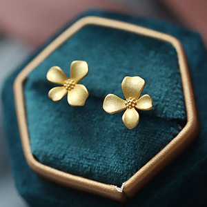 Orecchini a Perno Floreali in Metallo, Eleganti e Chic, Gioielli a Forma di Fiore per Donne, per Uso Quotidiano, Feste, Accessorio Regalo - Product Image 1