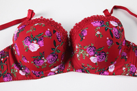 BINNYS personnalisé haute qualité fantaisie écran chaud Sexy dame adolescent fleur imprimé soutien-gorge culotte ensemble C tasse soutiens-gorge pour femmes imprimé fleuri
