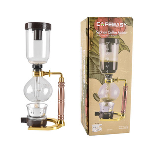 Sifón de Café CAFEMASY con Mango de Madera, Sifón de Café Espresso, <span class=keywords><strong>Cafetera</strong></span> de <span class=keywords><strong>Metal</strong></span> para 3 Tazas - Product Image 5