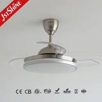 Ventilador de Techo 1stshine de 42 Pulgadas, Retráctil, con Control Inteligente por Aplicación, Diseño Elegante, con Aspas Ocultas