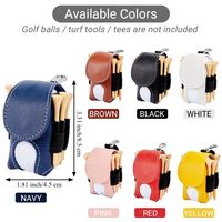Gepersonaliseerde Lederen Golfbal Tas T-Shirt Houder Aangepaste Naam Golftas Met Riem Clip Grote Golf Geschenken Voor Mannen Vrouwen Golfers