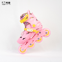 Patins à roulettes en ligne à 4 roues réglables et lumineux pour enfants, patins à roulettes pour enfants, patins à roulettes pour débutants, filles et garçons