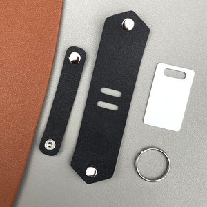 Lanière en cuir vierge personnalisée sérigraphie personnalisée porte-clés cadeau d'entreprise pour clés de voiture - Product Image 2