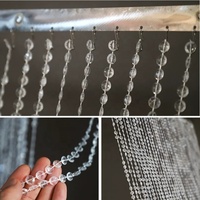 Décorations de plafond de mariage, rideau de perles de cristal suspendu, draperie ondulée en acrylique pour toile
