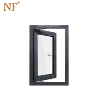 Ventana Francesa de Doble Vidrio Arqueada con Apertura Horizontal Pivotante