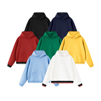 Hoodie coupe ample personnalisé à faible MOQ, sweat à capuche pour homme avec blocs de couleur et doublure en polaire côtelée, sweat-shirt streetwear décontracté