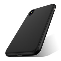 Accessoires mobiles, coque en silicone TPU souple ultra-fine, noire mate, pour iPhone 6 7 11 12 13 14 15 16 17 Pro/Plus/Pro Max