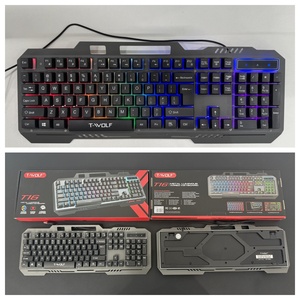 Teclado para Juegos T-WOLF T16 de 104 Teclas, Teclado USB con Cable y Retroiluminación LED con Soporte para Teléfono, Teclado para Juegos de Computadora de Escritorio - Product Image 6