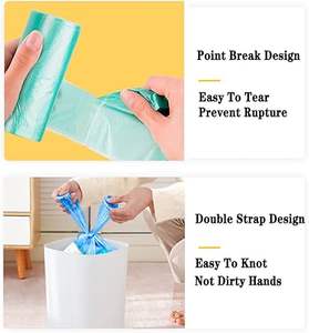 Bolsas de Basura Negras Huamaohengchun, Material PE Resistente, Asas, Puntos de Rotura, 46x60cm - Product Image 2