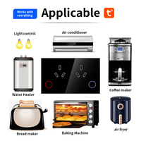 Tuya enchufes de pared inteligentes hogar Universal estándar Wifi Zigbee vidrio templado táctil USB tipo C 16A enchufe de mesa para decoración del hogar