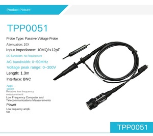 Sonda de Voltaje Pasiva Dedicada para Osciloscopio Tektronix TPP0101/TPP0051/TPP0201, Atenuación 10X, Medición de Parámetros - Product Image 6