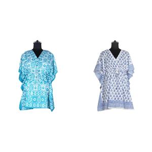 Ropa India Vestido corto Caftan Ropa de mujer de alta calidad Caftan corto Bonito vestido de dama Bloque de mano Vestido estampado Fabricación - Product Image 1