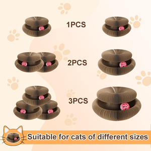 ของเล่นแมวแบบอินเทอร์แอคทีฟ ที่ข่วนแมวทำจากกระดาษลูกฟูก ที่ข่วนแมวแบบออร์แกนวิเศษ แผ่นข่วนแมว - Product Image 2