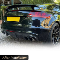 Diffuseur de pare-chocs arrière en fibre de carbone véritable pour Audi TT TTS MK2 8J 2008-2014, séparateur arrière agressif