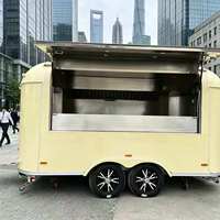 Camion de restauration entièrement équipé de 4 mètres, camion de crème glacée, camion de hot-dogs, camion de gyros, remorque alimentaire en acier inoxydable