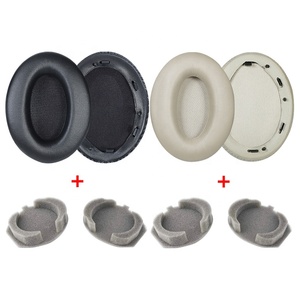 Pour <span class=keywords><strong>Sony</strong></span> coussins d'oreille <span class=keywords><strong>WH</strong></span>-<span class=keywords><strong>1000XM3</strong></span> housse en cuir protéiné oreillette remplacement réduction du bruit casque coussinets d'oreille en mousse - Product Image 1