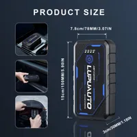 Démarreur de voiture portable 12V 6000A, Power Bank, dispositif de démarrage de voiture, chargeur de batterie automobile, booster de démarrage avec lumière LED