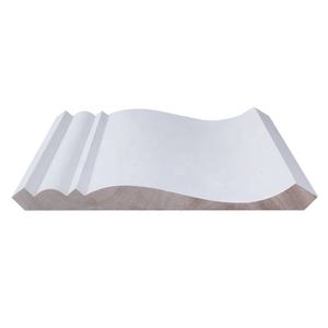 Moulures de plafond en PVC personnalisables, <span class=keywords><strong>corniche</strong></span> décorative, blanc, apprêté au gesso, joint en doigt de cheval, pin radiata, <span class=keywords><strong>sapin</strong></span> chinois, bois LVL, MDF - Product Image 2