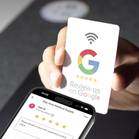 Impression personnalisée NFC Google Review card RFID Epoxy 13.56MHz NFC Google Commentaire Plaques d'examen