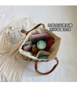 <b>Large</b> Capacity Women's Shoulder Shopping <b>Bag</b> <b>Beach</b> Straw Handbag Woven Knitted Crochet Tote Purse - Product Image 3