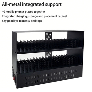 Station de charge USB 40 ports, <span class=keywords><strong>armoire</strong></span> de charge pour téléphone portable en métal, <span class=keywords><strong>support</strong></span> de <span class=keywords><strong>tablette</strong></span> de bureau pour la charge - Product Image 2