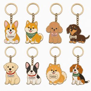 Porte-clés personnalisés de haute qualité pour chiens, chaîne tendance pour amoureux des chiens, porte-clés en métal mignon pour chiots, cadeaux promotionnels pour animaleries - Product Image 1