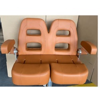 Siège de bateau double rabattable Marine Deluxe, banquette de bateau pliable, siège double pour bateau