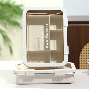 Japanese Style <b>Large</b> Capacity Sealed PP 5 Compartment Lunch Box Microwave <b>Safe</b> Bento Box With Cutlery - Product Image 3