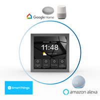 M4 Interrupteur Intelligent à Écran Tactile de 4 Pouces, Affichage Multi-Fonction et Multilingue avec Application Smart Life, Tension Max. 220V, Courant Max. 10A