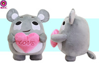 Grosir Mouse 8 inci Custom boneka hewan desain asli PP katun penghilang stres Super lembut mewah 'Animal Crossing'