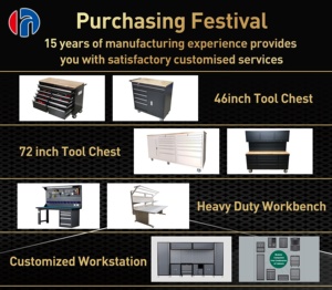 Thép Công Nghiệp Tủ 30 Ngăn Kéo Thép Không Gỉ Top Modular Stackable Lưu Trữ Nhà Để Xe Kệ Công Cụ Xe Đẩy - Product Image 2