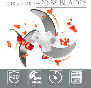 Cortador de verduras giratorio multifunción con escurridor, picador de cebolla vegetal, trituradora de verduras, rallador, rebanador portátil de cocina - Product Image 3