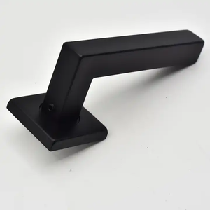 Poignées de chambre à coucher intérieures noires mates carrées en alliage de zinc de conception américaine en gros levier pour <span class=keywords><strong>porte</strong></span> en bois - Product Image 6