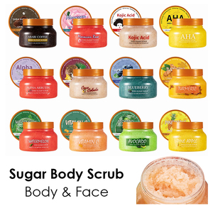Gommage corporel exfoliant et hydratant au sucre avec beurre de karité et huiles essentielles – Lisse la peau – Pour tous types de peau – Auto-exfoliant - Product Image 3