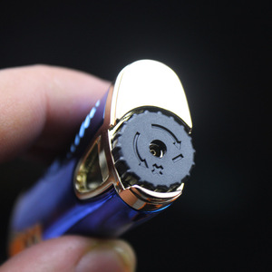 Kreative Super Strong Little Waist Feuerzeug Direct Jet Aufblasbare hellblaue Flamme für Cigar Moxibustion Custom Logo Metalls pray - Product Image 5